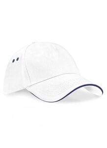 Beechfield BF15C - Ultimate 5 Panel Cap - Sandwich Peak White/Navy