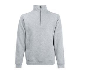 Fruit of the Loom SC276 - Zip Neck Sweat (62-032-0) Heather Grey