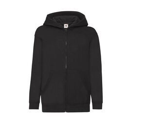 Fruit of the Loom SC379 - Kids Hooded Sweat Jacket (62-045-0) Black