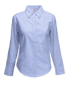 Fruit of the Loom SC401 - Lady Fit Oxford Shirt Long Sleeves Oxford Blue