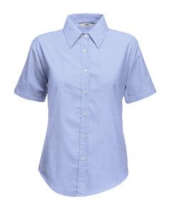 Fruit of the Loom SC406 - Lady Fit Oxford Shirt Short Sleeves (65-000-0) Oxford Blue