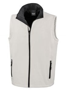 Result RS232 - Mens Printable Soft-Shell Bodywarmer White/Black