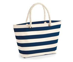 Westford mill WM680 - Boardwalk Beach Bag Natural/Navy