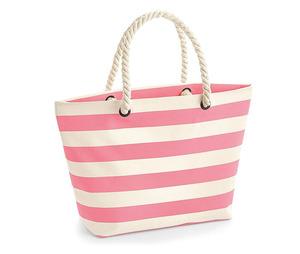 Westford mill WM680 - Boardwalk Beach Bag Natural/Pink