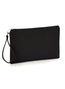 Westford mill WM520 - Canvas Wristlet Pouch Black/Black