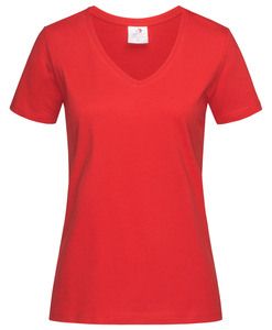 Stedman STE2700 - T-shirt V-Neck Classic-T SS for women Stedman Scarlet Red