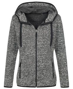 Stedman STE5950 - Knit Fleece Cardigan Active for her Dark Grey Melange