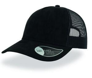 ATLANTIS AT196 - Casquette style trucker en faux daim Black