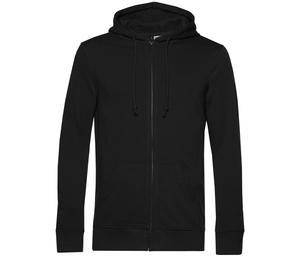 B&C BCU35B - Organic Zipped Hoodie Black Pure