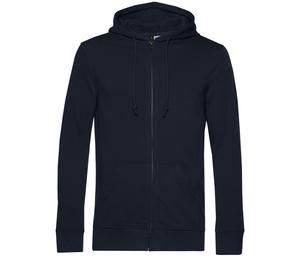 B&C BCU35B - Organic Zipped Hoodie Navy Blue