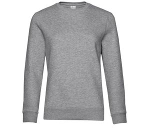 B&C BCW01Q - Straight Sleeve Sweatshirt 280 QUEEN Heather Grey