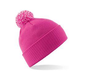 Beechfield BF450 - Snowstar beanie Fuchsia / Off White