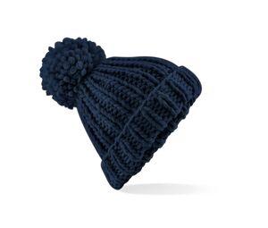 Beechfield BF483 - Large hand-knitted beanie French Navy