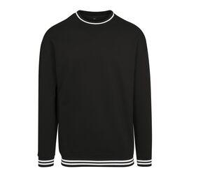 Build Your Brand BY104 - Sweat contrasting stripes Black / White