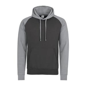 AWDIS JH009 - Baseball sweatshirt Charcoal/Heather Grey