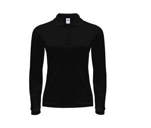 JHK JK216 - Long-sleeved 200 woman polo Black