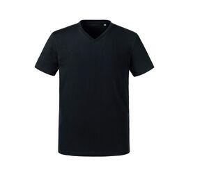 RUSSELL RU103M - Men's organic V-neck T-shirt Black