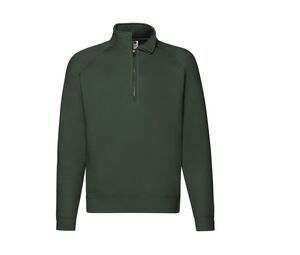 Fruit of the Loom SC276 - Zip Neck Sweat (62-032-0) Bottle Green