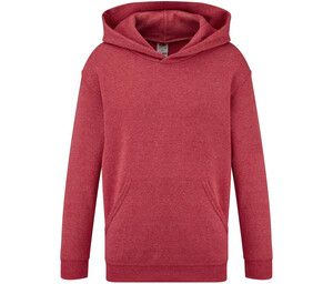 Fruit of the Loom SC371 - Kids Hooded Sweat (62-034-0) Vintage Heather Red