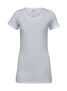 Tee Jays TJ455 - Womens fashion stretch tee extra length White