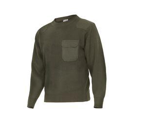 VELILLA VL100 - THICK ROUND NECK SWEATER Khaki