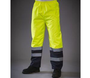 Yoko YK461 - High visibility two-tone overpants Hi Vis Orange/Navy