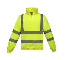 Yoko YKK06 - High visibility zipped collar sweatshirt