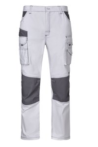 Velilla 103011B - TWO-TONE CANVAS TROUSERS White/Grey