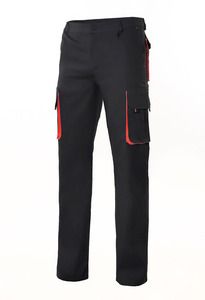 Velilla 103004 - TWO-TONE TROUSERS Black/Red