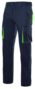 Velilla 103024S - TWO-TONE STRETCH TROUSERS Black/Lime Green