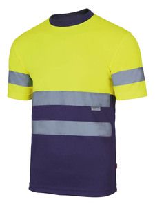 Velilla 305506 - HV TWO-TONE T-SHIRT MARINE BLUE/HI-VIS YELLOW