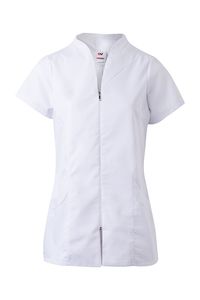 Velilla 535202 - ZIP SCRUB TOP White