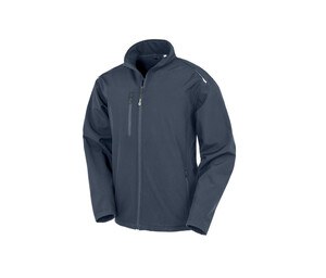 RESULT RS900X - RECYCLED 3-LAYER PRINTABLE SOFTSHELL JACKET Navy