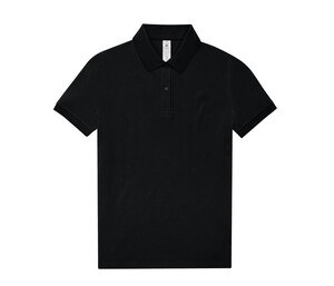 B&C BCW461 - Short-sleeved high density fine piqué polo shirt Black