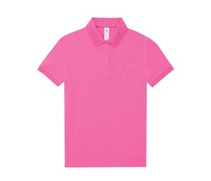 B&C BCW461 - Short-sleeved high density fine piqué polo shirt Lotus Pink